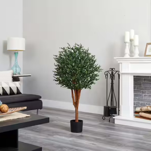 Nearly Natural Indoor/Outdoor 4 ft. Eucalyptus Artificial Tree UV Resistant