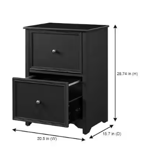 Home Decorators Collection Bradstone 2 Drawer Charcoal Black File Cabinet