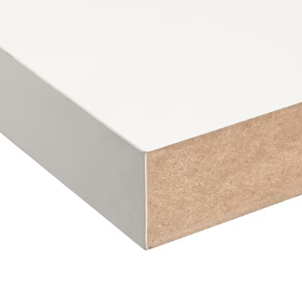 inPlace 60 in. W x 7.8 in D x 1.3 in. H White MDF Large Slim Floating Wall Shelf