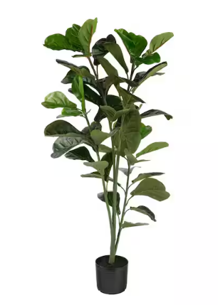 NATURAE DECOR Artificial 47 in. Fiddle Leaf Indoor and Outdoor Plants