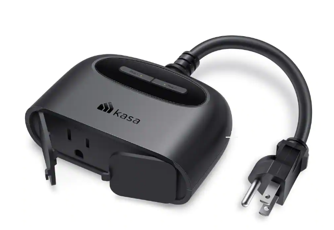 TP-Link, Kasa Smart Home, 2-Outlet Smart Outdoor Plug, Black