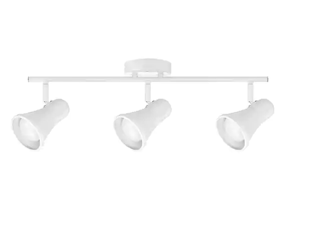 Clara Collection LED 3-Light White Glossy Track