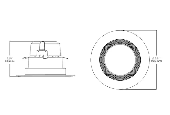 Halo - LT4 Series 4 in. Selectable CCT (3000K-5000K) Integrated LED, White Recessed Light, Dimmable Retrofit Trim