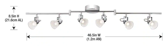 6-Light 4 ft. Chrome Integrated LED Track Lighting Kit