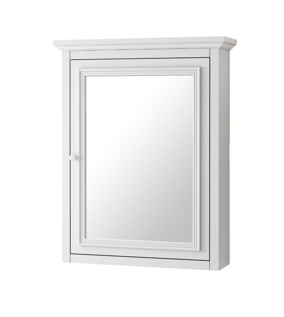 Fremont 24 in. W x 30 in. H Framed Rectangular Bathroom Vanity Mirror in White