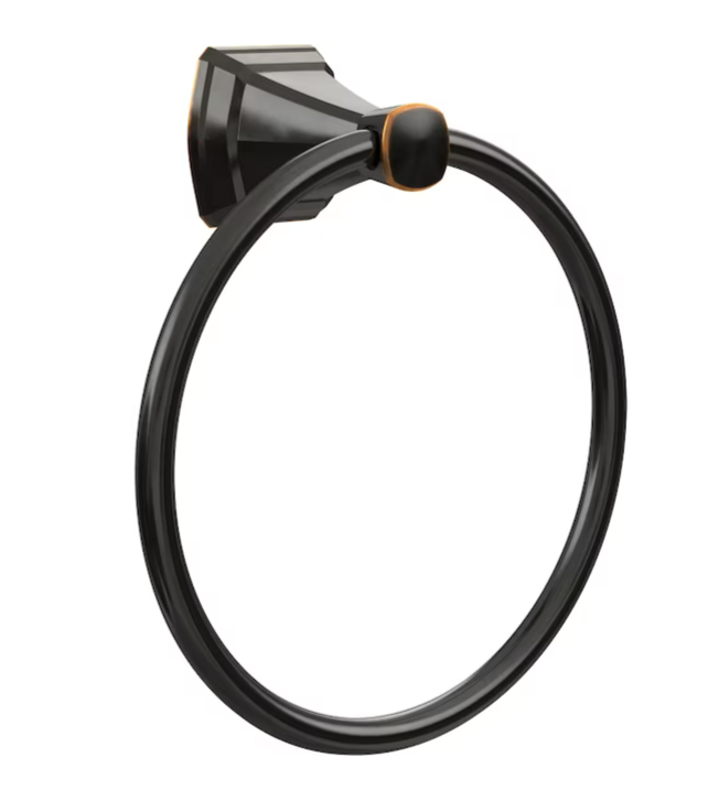 Delta - Flynn Oil Rubbed Bronze Wall Mount Single Towel Ring