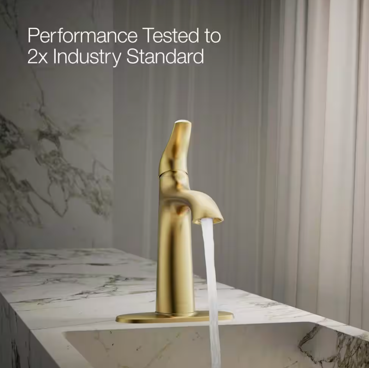 Easmor Single-Handle Single Hole Bathroom Faucet in Vibrant Brushed Moderne Brass (KOHLER)