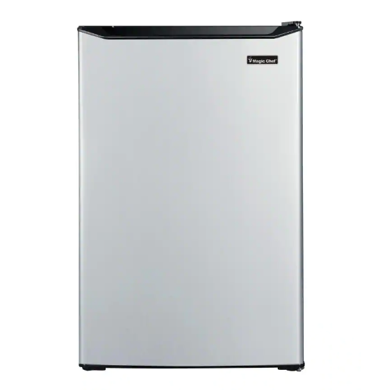 Magic Chef - 4.5 cu. ft. Mini Fridge with True Freezer in Stainless Look