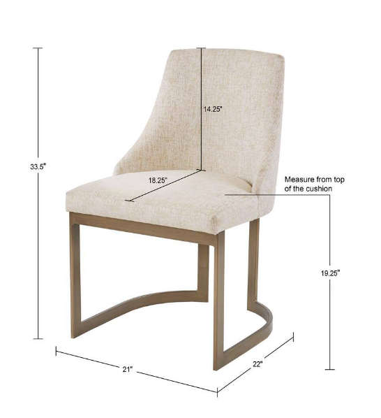 Madison Park - Robertson Cream Wood Top Dining Chair (Set of 1)