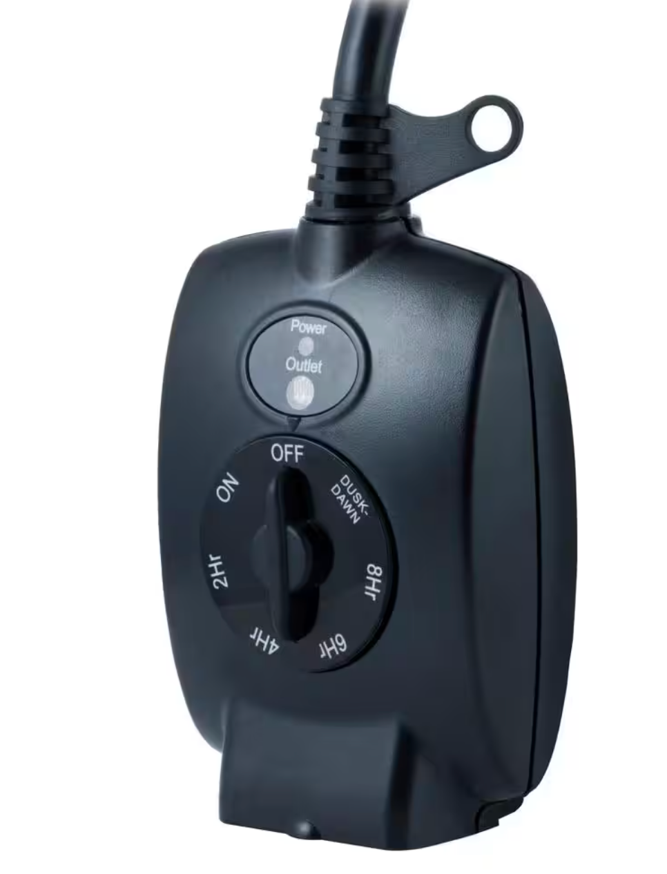 15 Amp 24-Hour Outdoor Plug-In Mechanical Dusk to Dawn Countdown Timer with Grounded Outlet, Black