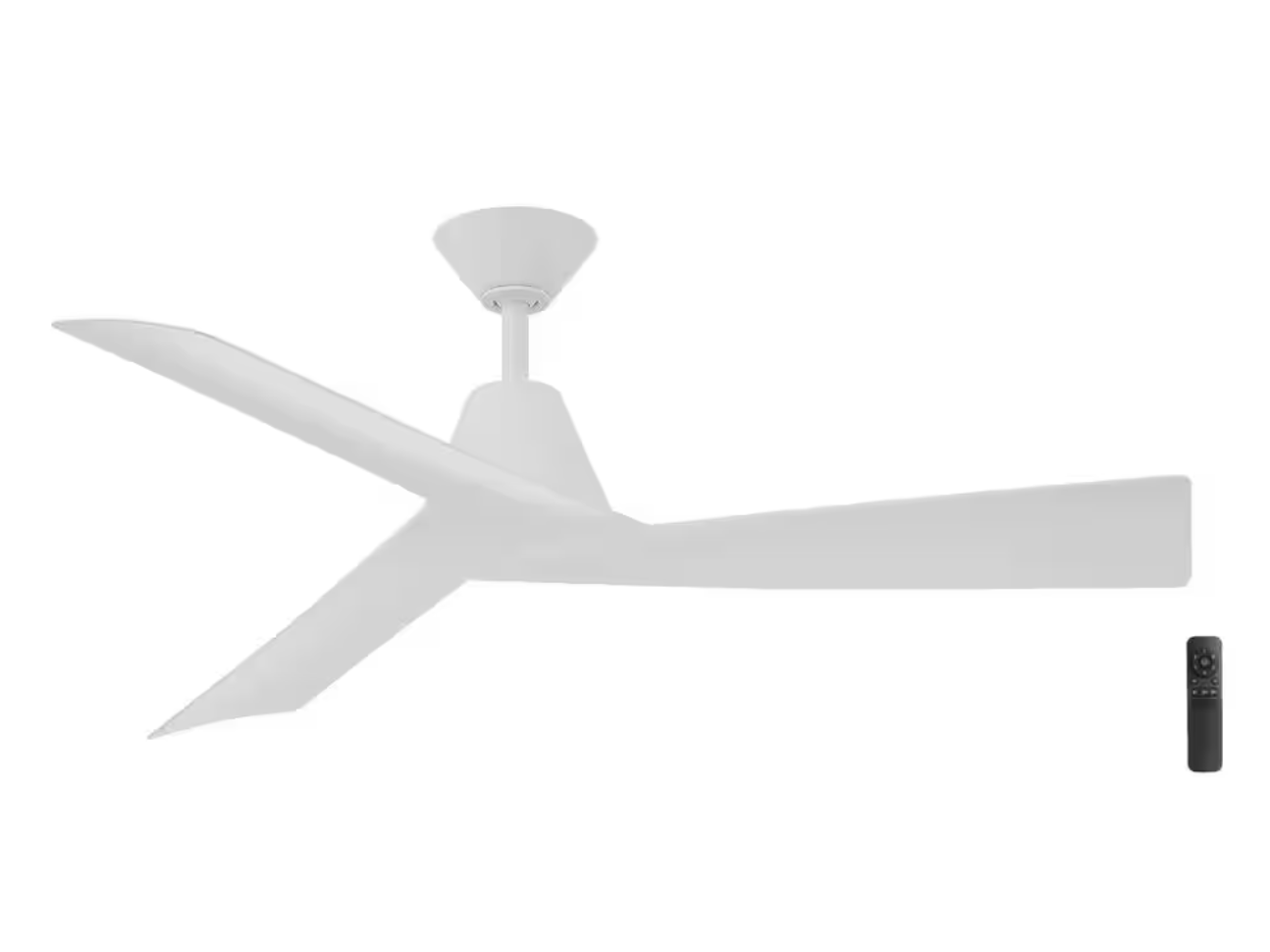 Easton 52 in. Indoor/Outdoor Matte White with Matte White Blades Ceiling Fan with Remote Included