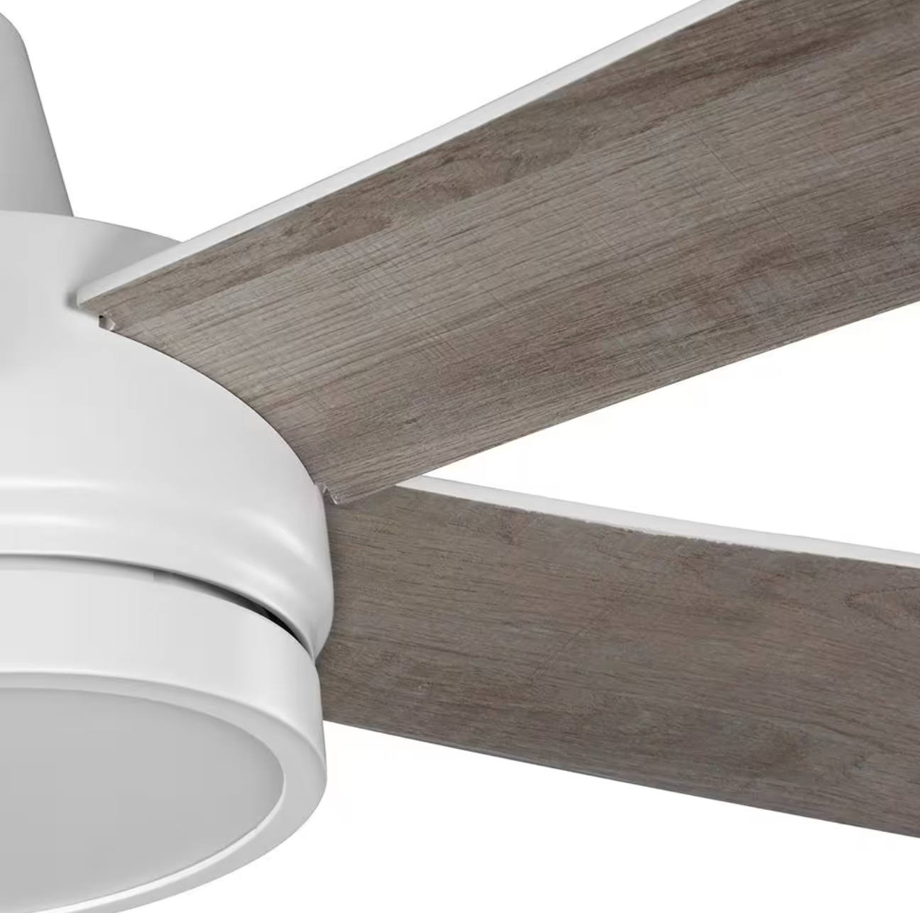 Fanelee 54 in. White Color Changing LED Matte White Smart Ceiling Fan with Light Kit and Remote Powered by Hubspace (Hampton Bay)