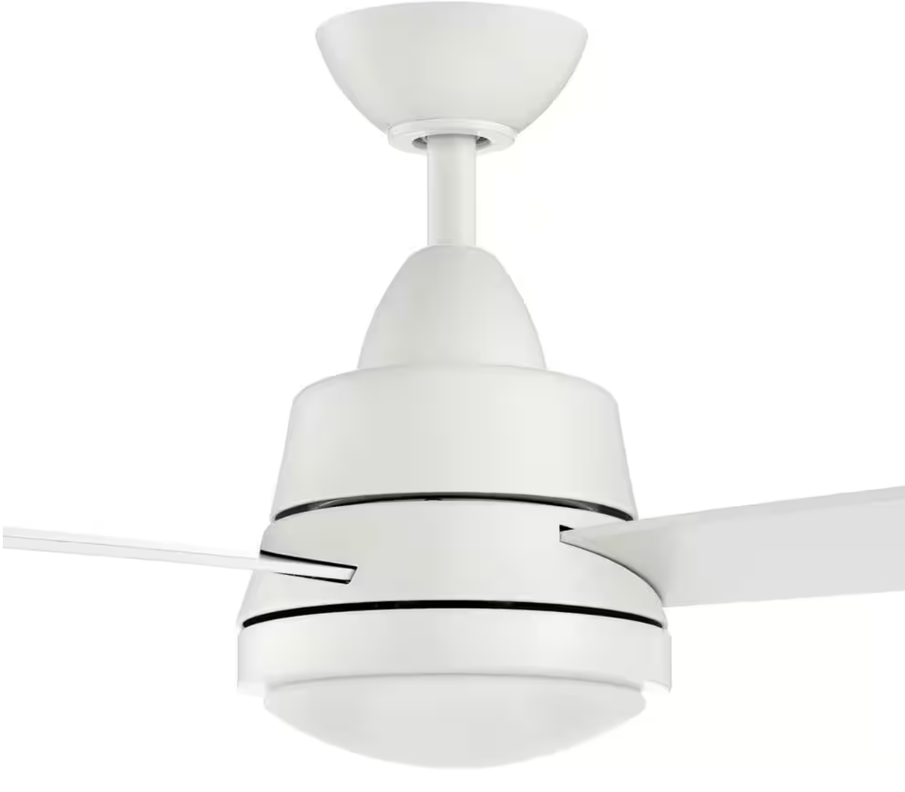 Caprice 52 in. Integrated LED Indoor Matte White Ceiling Fan with Light Kit and Remote Control (Hampton Bay)