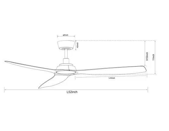 Moto 52 in. Indoor Brushed Nickel and Teak Ceiling Fan with Remote Control (Lucci Air)