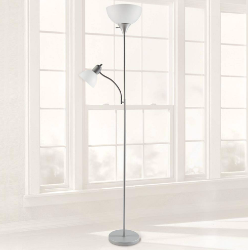 71.5 in. Silver Mother/Daughter Floor Lamp