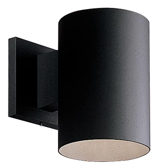 Progress Lighting - 5" Black Outdoor Modern Wall Cylinder for Outdoor Spaces with Up-Down Light Output