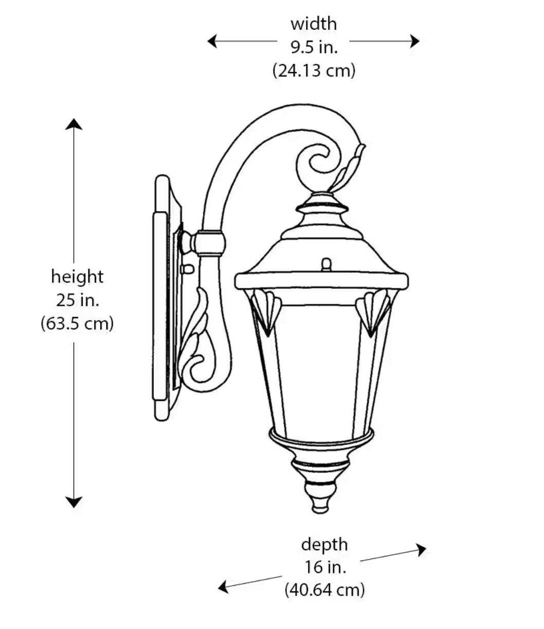 Commons 3-Light Rust Lantern Outdoor Wall Light Fixture with Seeded Glass