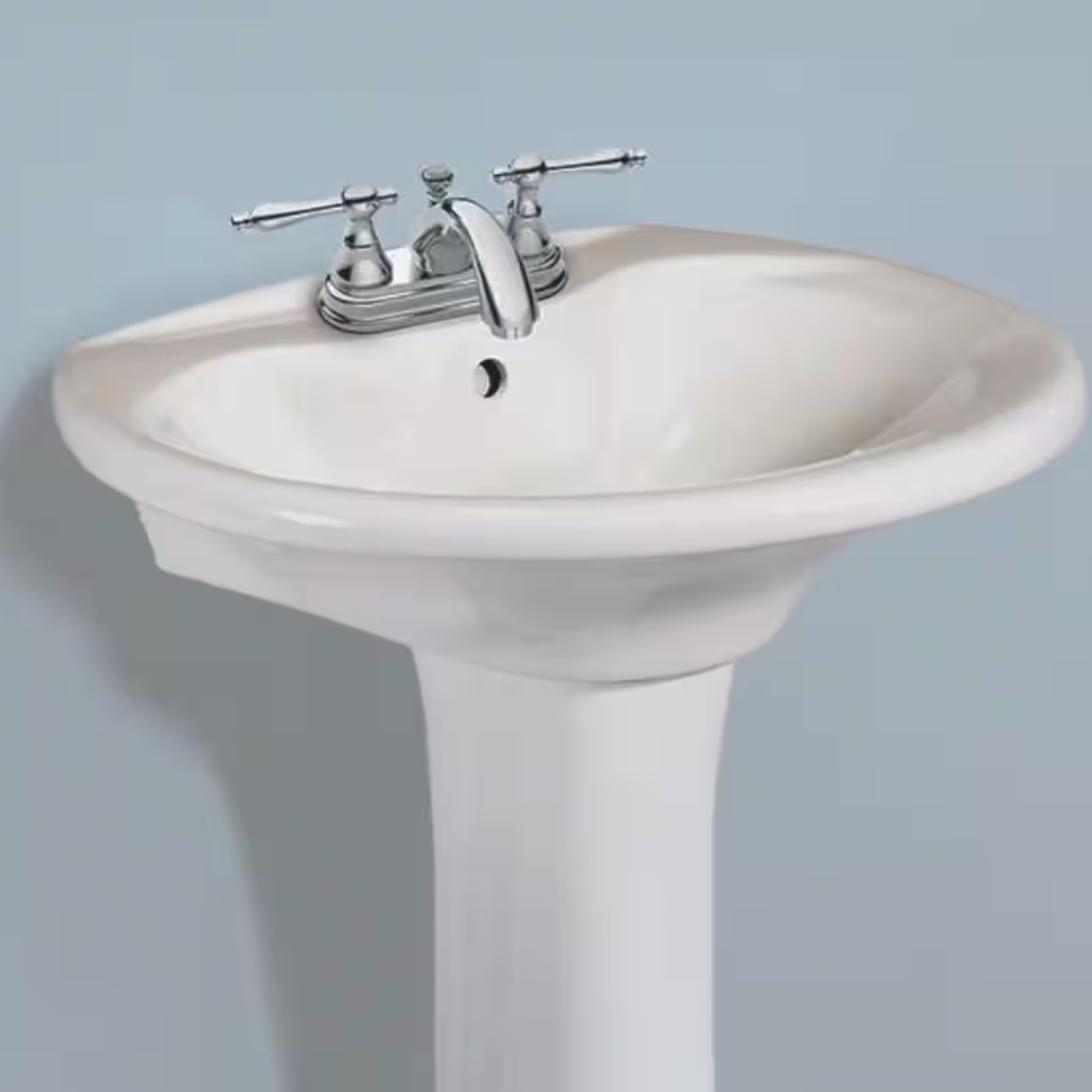 Shelburne 8.2 in. Pedestal Sink Basin in White Vitreous China (Glacier Bay) - Sink Only