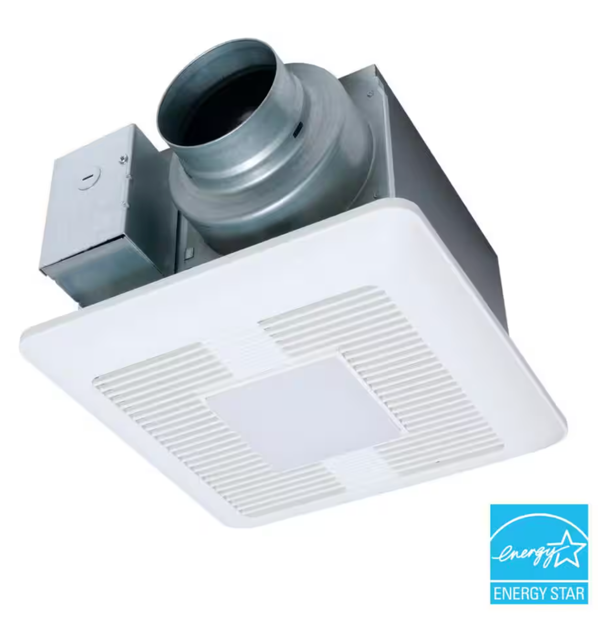 Panasonic - WhisperCeiling DC fan with LED lights, Pick-A-Flow Speed Selector 50, 80 or 110 CFM and Flex-Z Fast install bracket.