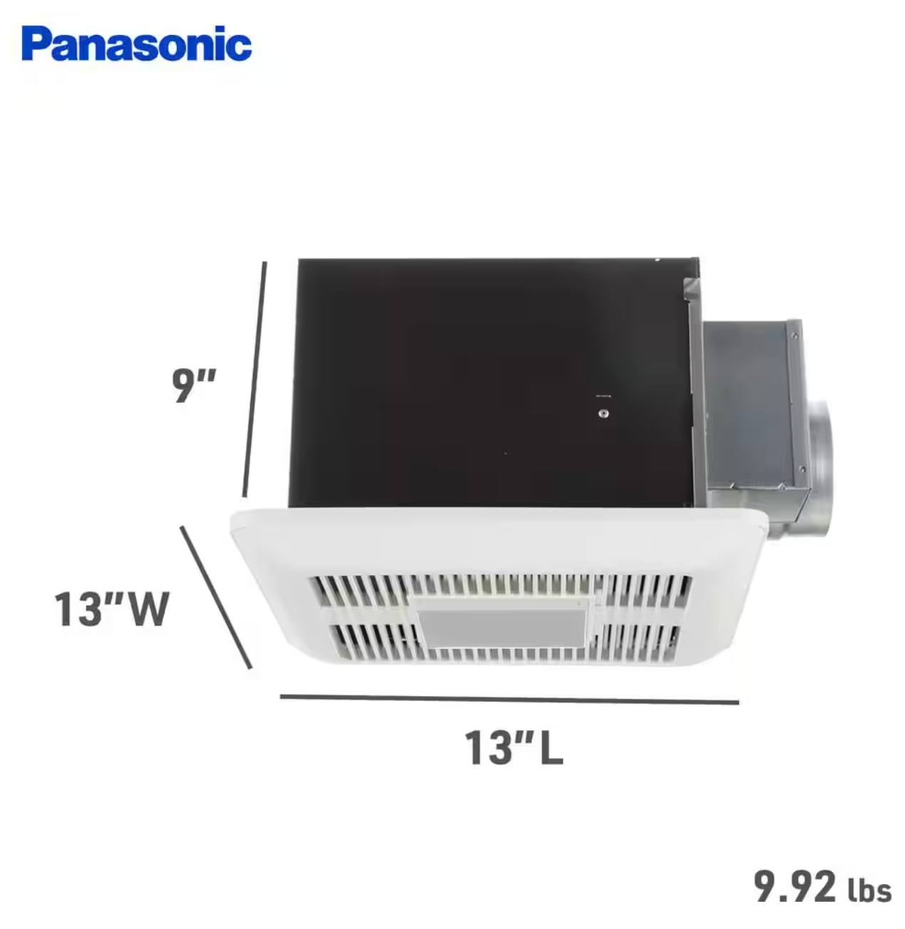 Panasonic - WhisperCeiling DC fan with LED lights, Pick-A-Flow Speed Selector 50, 80 or 110 CFM and Flex-Z Fast install bracket.