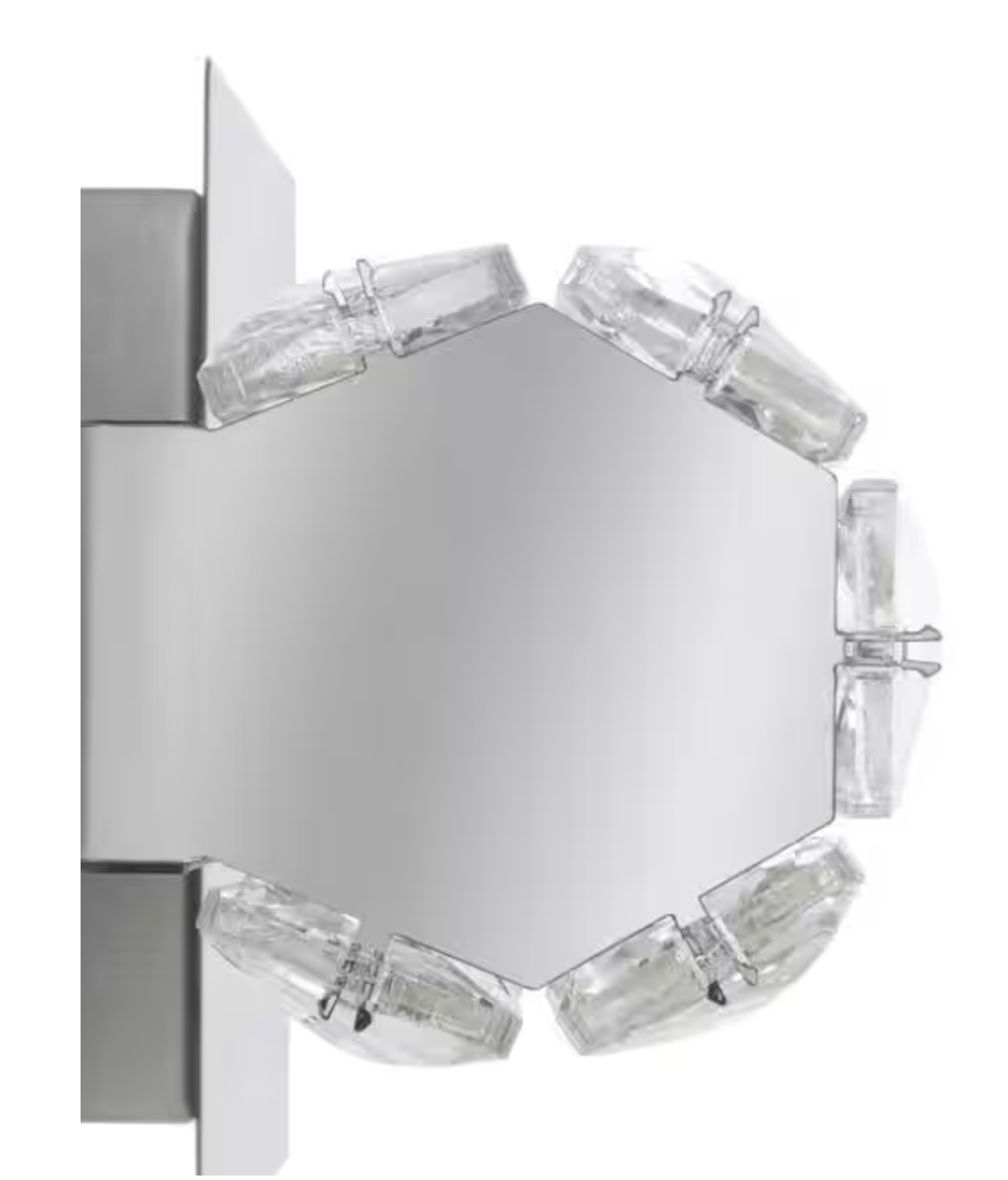 Keighley 18 in. Integrated LED Chrome Bathroom Vanity Light Fixture with Crystal Shade (Home Decorators Collection)