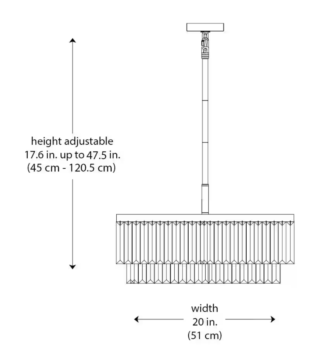 Winthrop 3-Light Modern Brushed Nickel Chandelier Light Fixture with Hanging Crystal Shade (HDC)