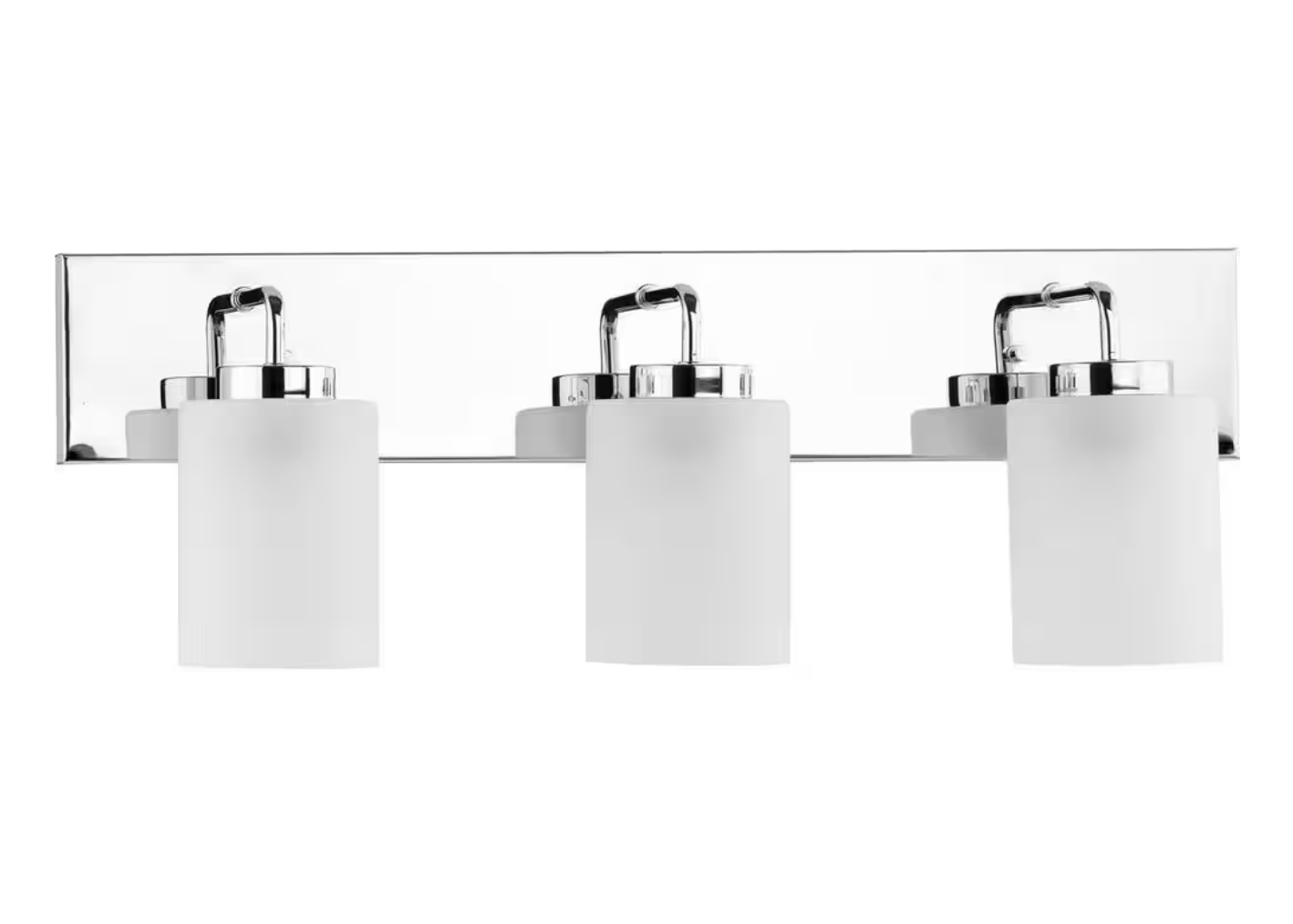 Merry Collection 24 in. 3-Light Polished Chrome and Etched Glass Transitional Style Bath Vanity Wall Light