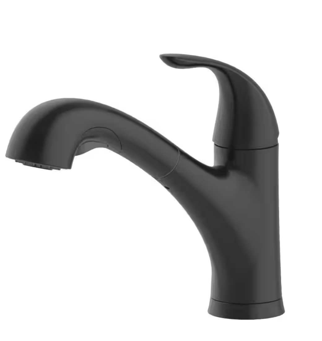 Market Single-Handle Pull-Out Sprayer Kitchen Faucet in Matte Black