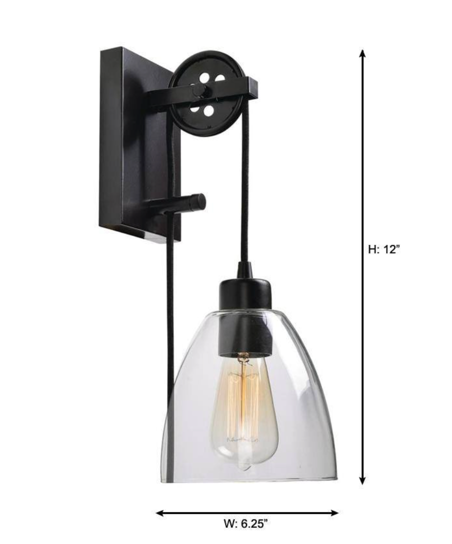 Home Decorators Collection Needham 1-Light Oil Rubbed Bronze Sconce with Bulb