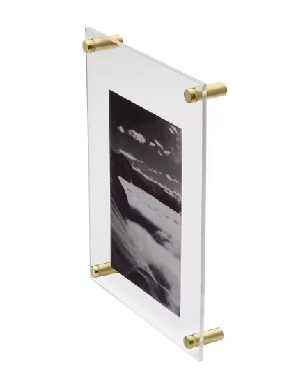 16 x 20 in. Clear Matted Floating Picture Frame, Acrylic-11 x 14 in. photo with mat