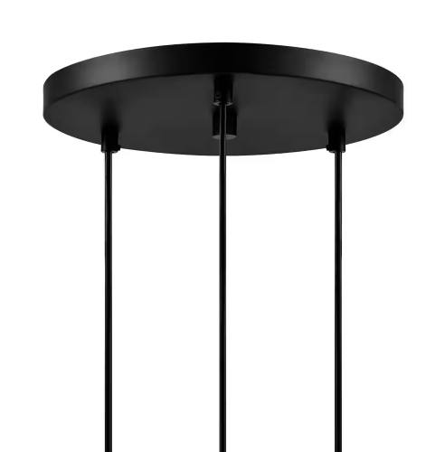 Regan 3-Light Matte Black Pendant Hanging Light with Clear Glass Shades, Industrial Kitchen Pendant Lighting