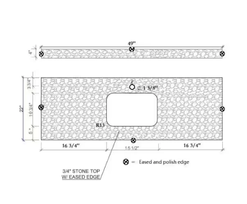 37 in. W x 22 in. D Marble Bathroom Vanity Top in Carrara White and Single Faucet Hole with Backsplash Single Sink