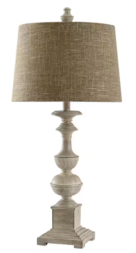 Cromwell 31 in. Distressed Off White Cream Table Lamp