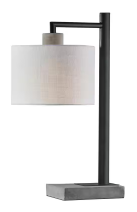 Devin 22.5 in. Black Table Lamp