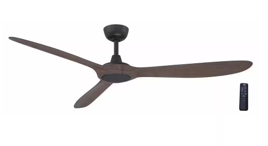 Tager 60 in. Smart Indoor/Outdoor Matte Black with Whiskey Barrel Blades Ceiling Fan with Remote Powered by Hubspace