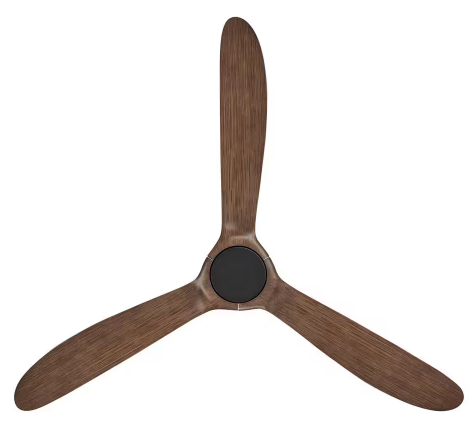 Tager 60 in. Smart Indoor/Outdoor Matte Black with Whiskey Barrel Blades Ceiling Fan with Remote Powered by Hubspace