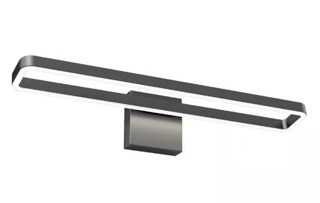 Artika - Hinge 27 in. 1 Light Black Modern Integrated LED 3 CCT Vanity Light Bar for Bathroom