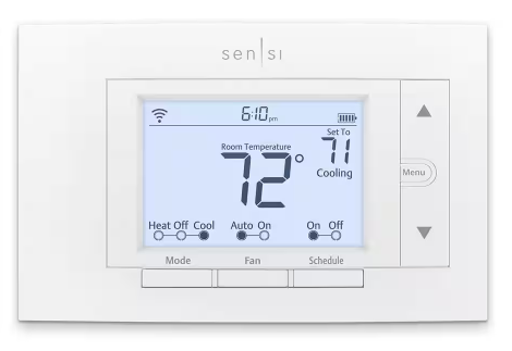 Sensi 7-day Programmable Wi-Fi Smart Thermostat, No C-Wire Required for Most Systems