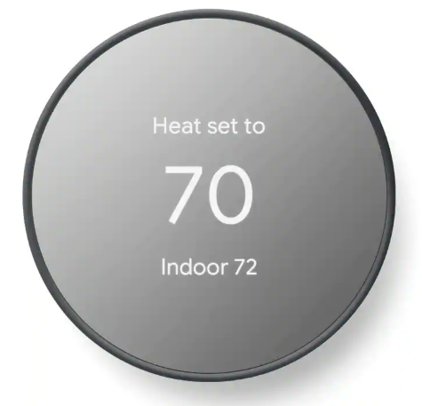 Google - Nest Thermostat - Smart Programmable Wi-Fi Thermostat - Charcoal