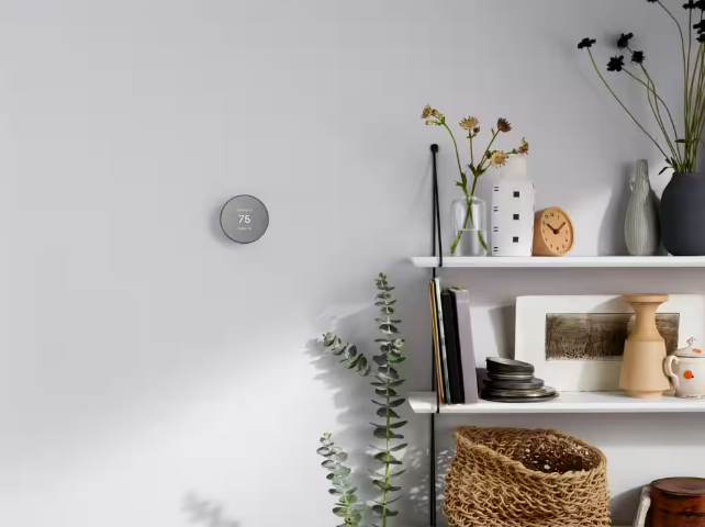 Google - Nest Thermostat - Smart Programmable Wi-Fi Thermostat - Charcoal