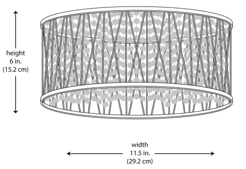 Saynsberry 11.5 in. 3-Light Polished Chrome Flush Mount Ceiling Light Fixture with Crystal Drum Shade