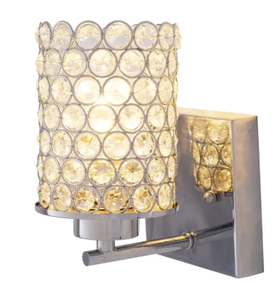 1-Light Chrome Wall Sconce