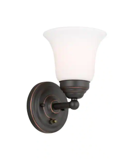 Ashurst 1-Light ORB Wall Sconce with Switch