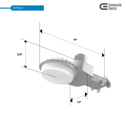 450-W Equivalent Integrated LED Gray Dusk to Dawn Outdoor Area Light, 7000 Lumens