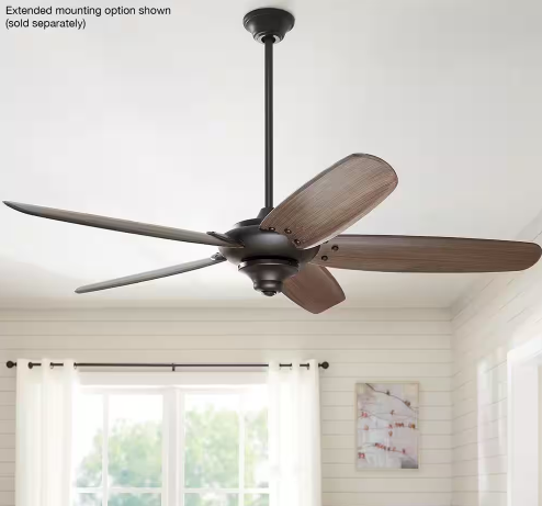 Altura II 68 in. Indoor Bronze Ceiling Fan with Downrod, Remote and Reversible Motor; Light Kit Adaptable