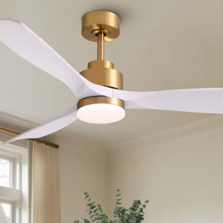 52 in. Gold Indoor Smart 6-Speed Ceiling Fan with Dimmable LED Light and Remote/APP Control