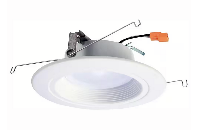 HALO - 5 in. and 6 in. 3000K White Integrated LED Recessed Ceiling Light Fixture Retrofit Downlight Trim at 90 CRI, Soft White