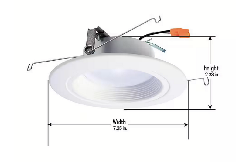 HALO - 5 in. and 6 in. 3000K White Integrated LED Recessed Ceiling Light Fixture Retrofit Downlight Trim at 90 CRI, Soft White