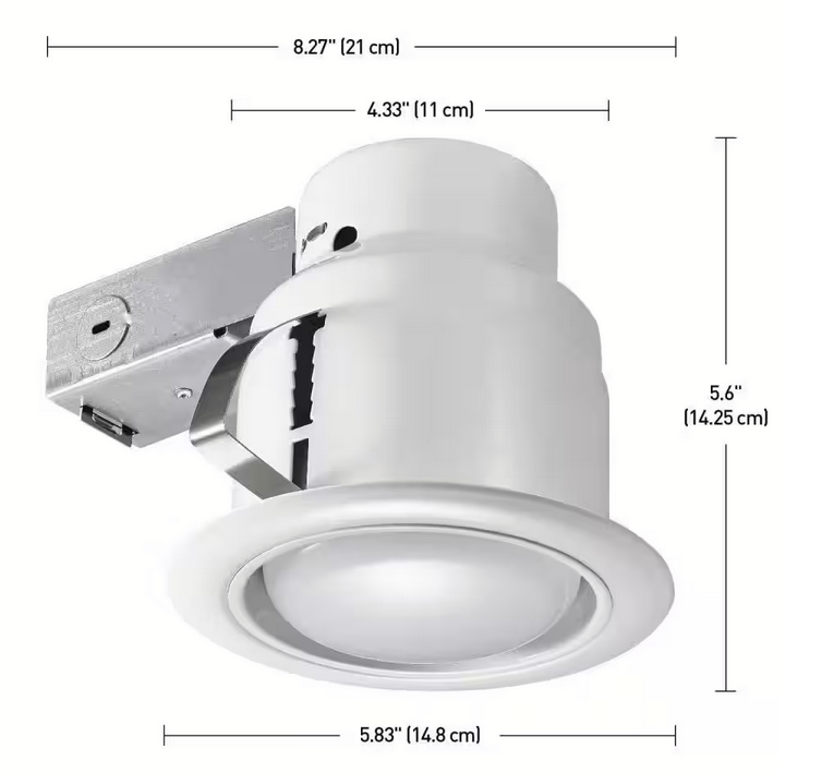 Slimline Integrated LED 6 in Round Canless Recessed Light for Kitchen Bathroom Livingroom, White Soft White