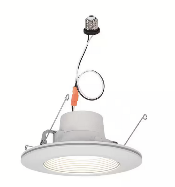 6 in. Retrofit Integrated LED Recessed Light Trim w/ Night Light 670 Lumens Adjustable CCT Kitchen Lighting Dimmable